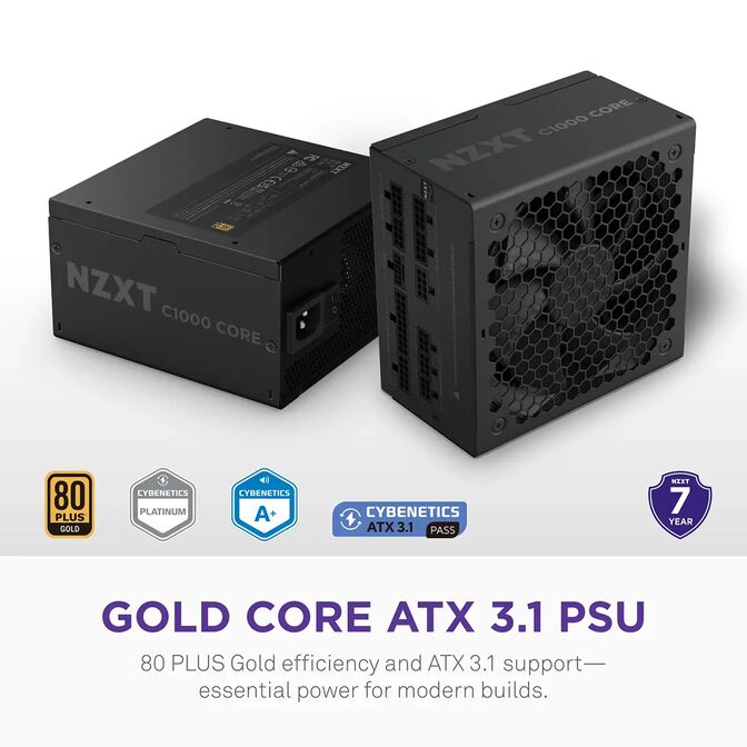 Fuente Alimentaci&oacute;n NZXT 1000W Core 80+ Gold ATX 3.1 PCIe 5.1 image number 1