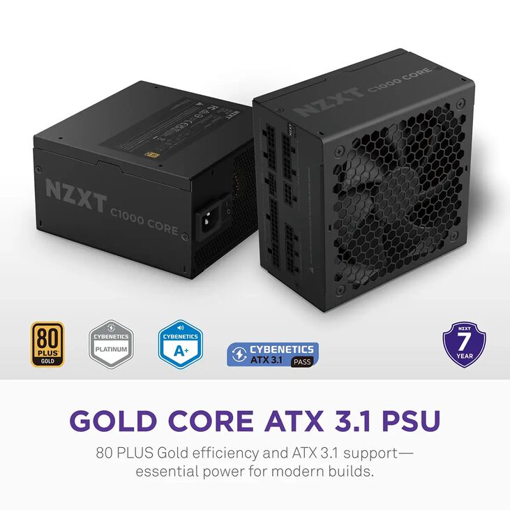 Fuente Alimentación NZXT 1000W Core 80+ Gold ATX 3.1 PCIe 5.1 image number 1