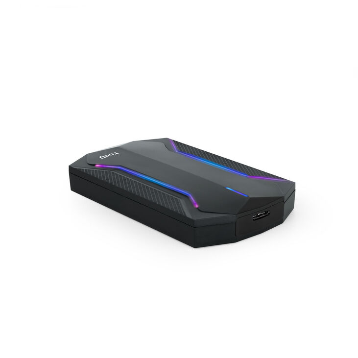 Caja Externa HDD Gaming Tooq 2.5" SATA (9,5mm) Tool Less - USB 3.1 Gen 1 Plug & Play Negro RGB image number 0