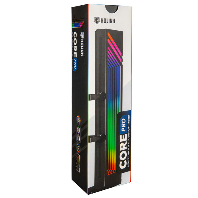 Kit Suporte VGA Kolink Core Pro Aluminium Infinity Mirror Preto image number 5