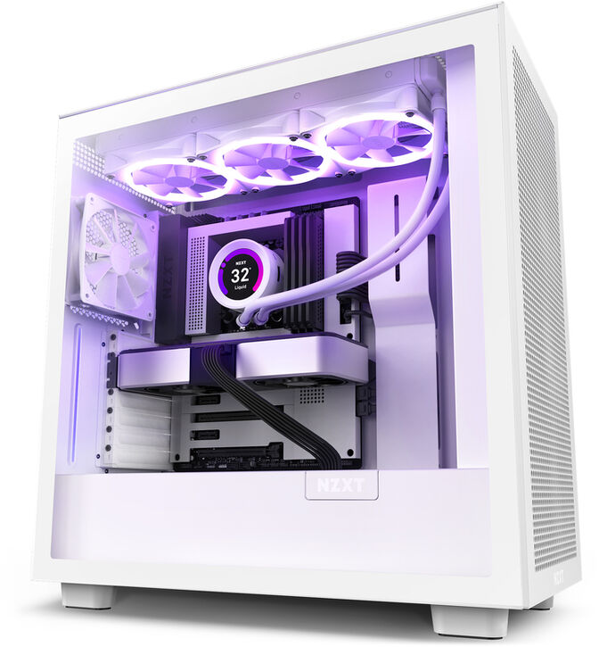 Torre ATX NZXT H7 Flow Blanca Cristal Templado image number 4