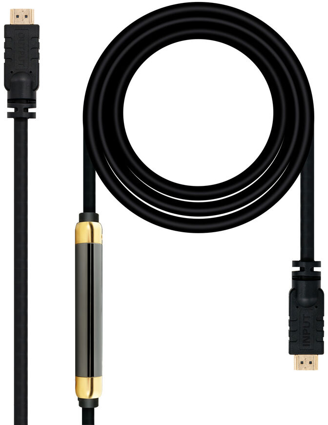Cable HDMI V1.4 HEC NanoCable USB-A M/M 30 M c/Ferrite image number 0