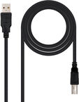 Cable USB 2.0 Nanocable USB-A/M para USB-B/M 1.8 M Negro image number null