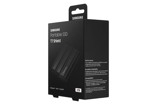 SSD Externo Samsung T7 Shield 2TB USB3.2 Gen2 Negro (1050/1000MB/s) image number 9
