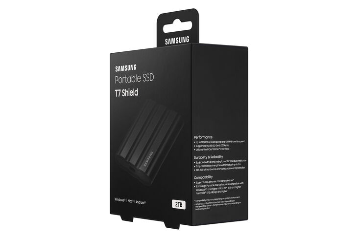 SSD Externo Samsung T7 Shield 2TB USB3.2 Gen2 Negro (1050/1000MB/s) image number 9