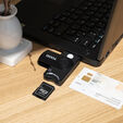 Lector de Tarjetas Tooq DNIE, SIM, SD/TF, USB-A, Negro image number null