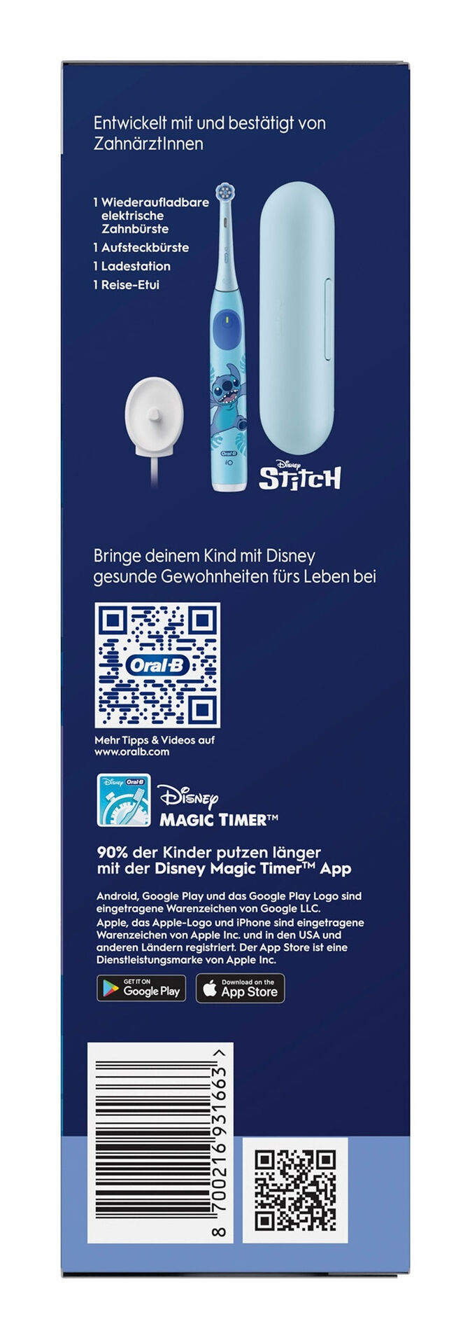 Cepillo de Dientes El&eacute;ctrico Oral-B iO Kids 6+ Stitch con Estuche de Viaje image number 4
