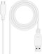 Cable USB 2.0 3A Nanocable USB-C/M para USB-A/M 2 M Blanco