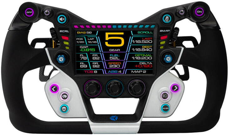 Volante Cube Controls GTX2 Grip (30cm) - Blanco / Azul image number 0