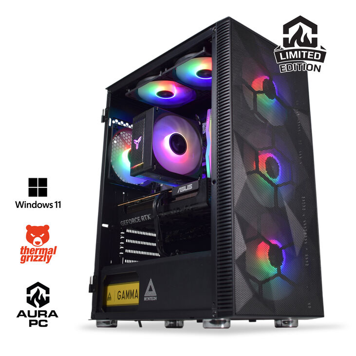 Ordenador AURA Limited-PC Ryzen 7 5700X 32GB DDR4 1TB RTX 5060 W11 image number 0