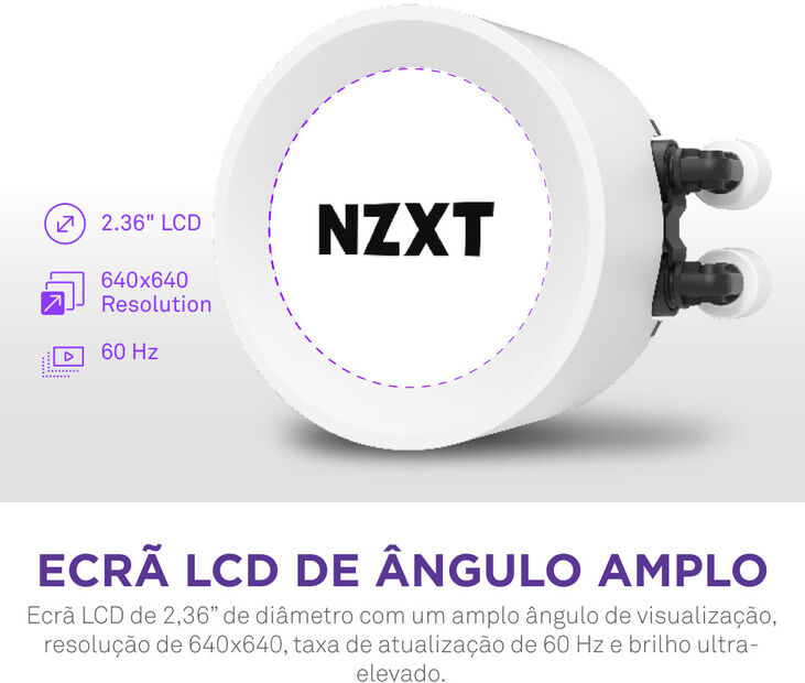 Kit de Refrigeración Líquida CPU NZXT Kraken Elite 240 RGB Blanco image number 5