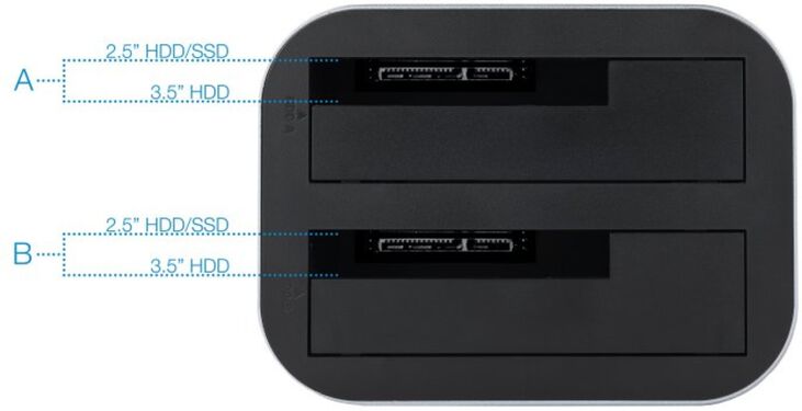 Dock Tooq para 2x SATA 2.5/3.5 OTB - USB 3.1 Gen 1 image number 3