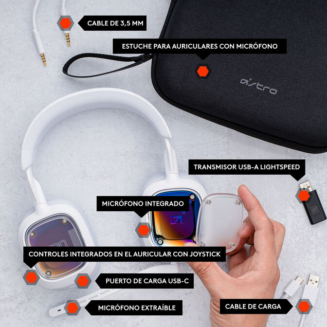 Auriculares Logitech Astro A30 Lightspeed Wireless/Bluetooth PC/Xbox Blanco image number 19