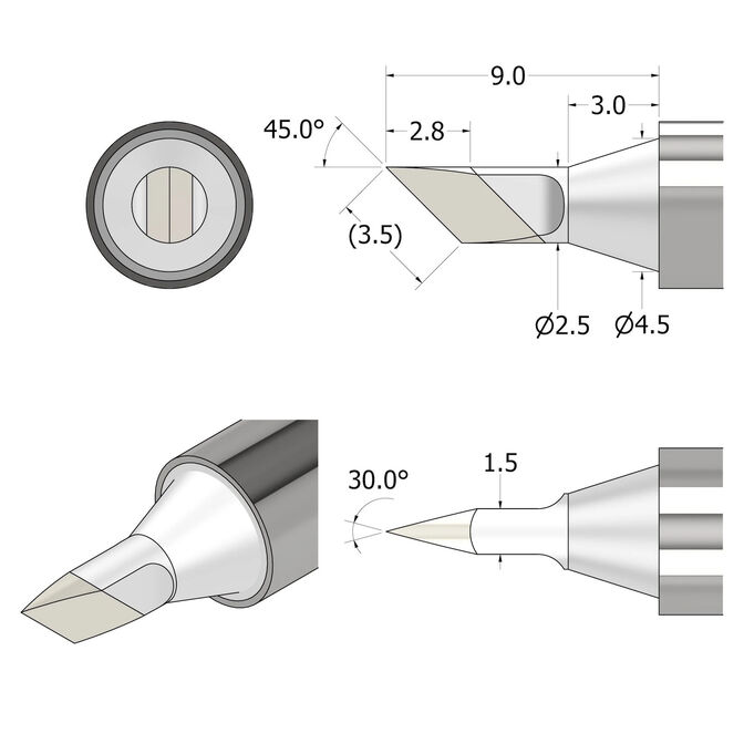 Punta de soldadura iFixit FixHub KNIFE - 2,5 mm image number 2
