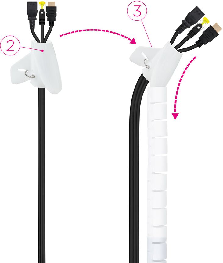 Organizador de cables flexible Nanocable 25 mm 3 M Blanco image number 2