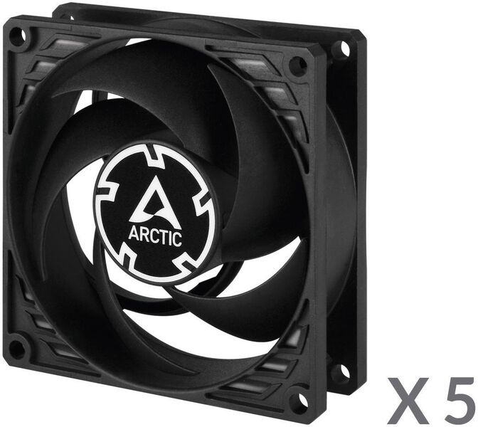 Ventilador Arctic P8 PWM PST 80mm (Pack 5) - Negro image number 1