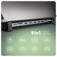 HUB USB AXAGON HMC-10HLS, USB 5Gbps hub, 4x USB-A, HDMI 4K/60Hz, RJ-45, SD/microSD, PD 100W image number null