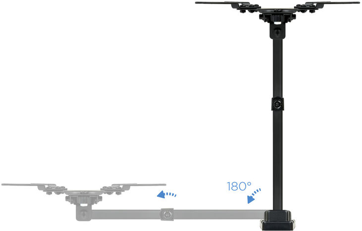 Soporte de Pared Tooq Tilt e GiRatónrio 3 Pivots 13" a 42" Max. 20Kg Negro image number 5