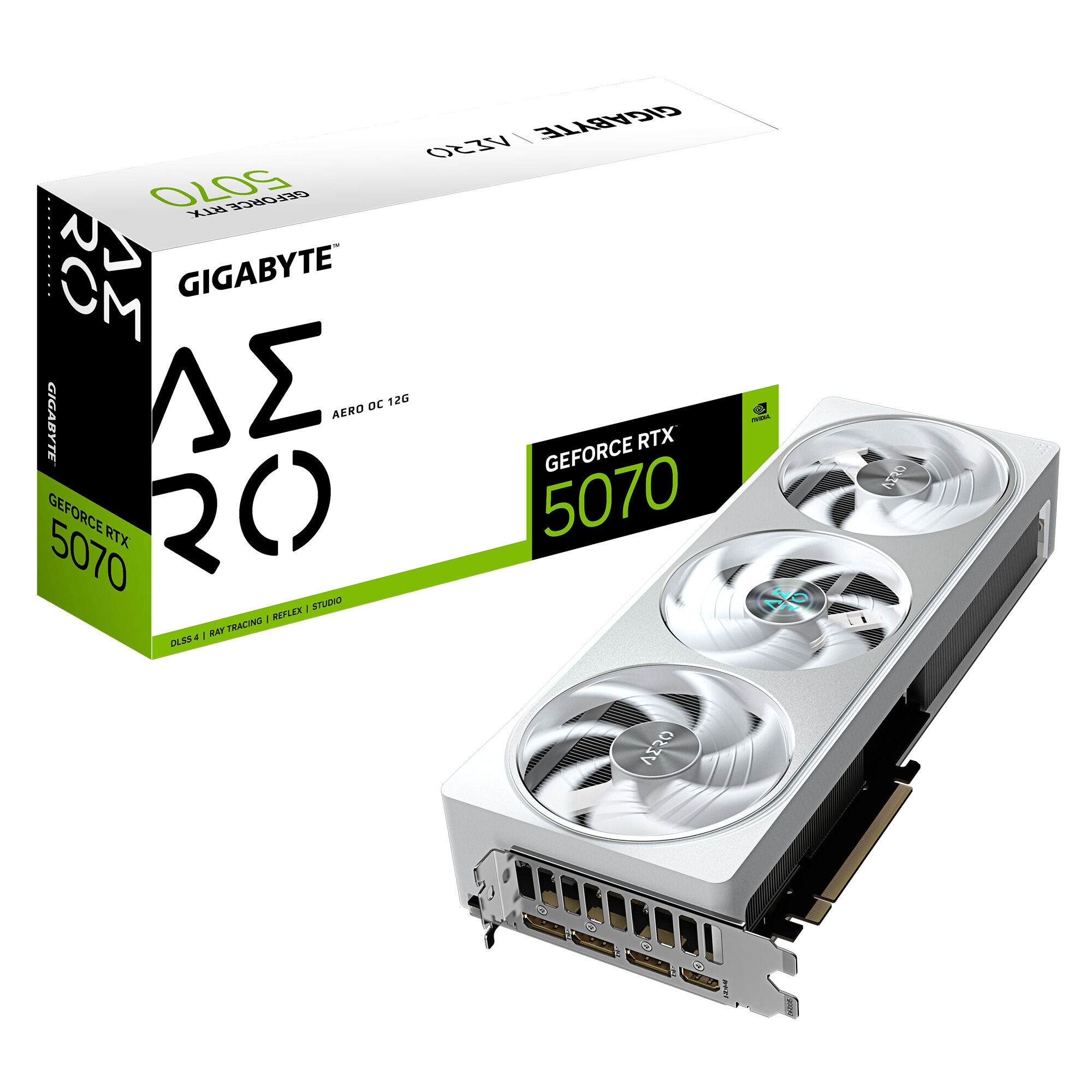 Tarjeta Gr&aacute;fica Gigabyte GeForce&reg; RTX 5070 Aero OC 12GB GDDR7 DLSS4
