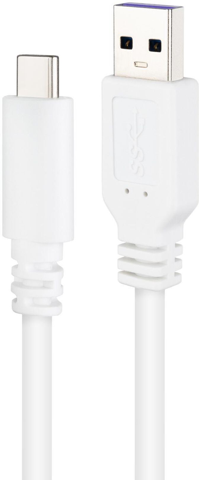 Cable USB 2.0 3A Nanocable USB-C/M para USB-A/M 2 M Blanco image number 2