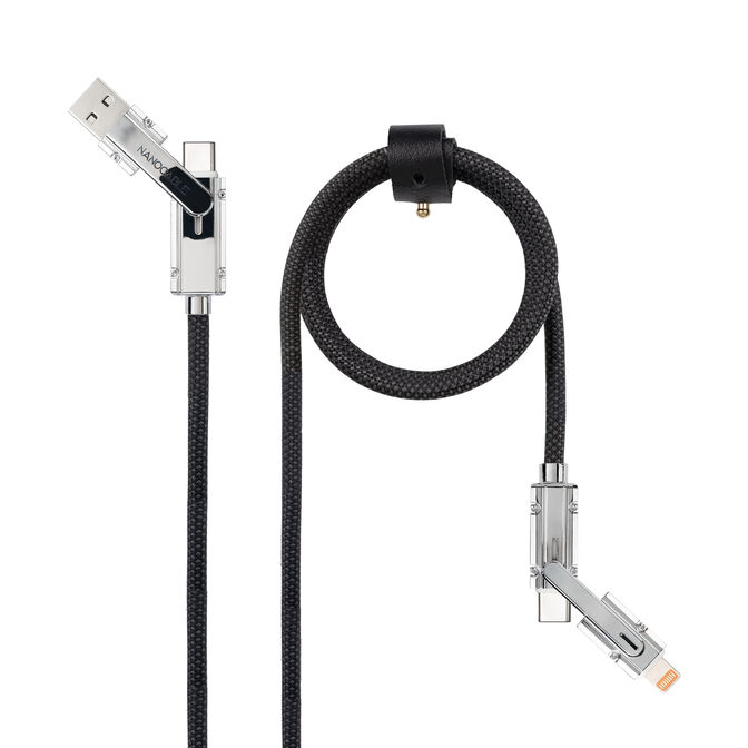 Cable USB 2.0 27W c/ LED Nanocable USB-C/USB-A/M > Lightning/USB-C/M 1 M image number 0