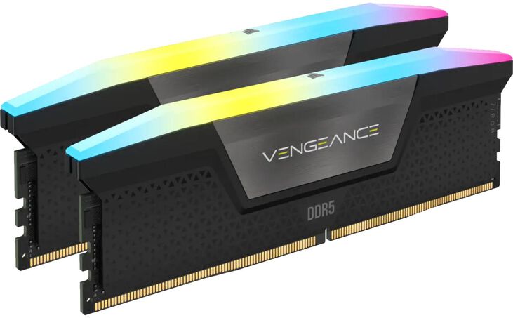 Corsair Kit 32GB (2 x 16GB) DDR5 6000MHz Vengeance RGB Black CL36 (rev3) image number 0