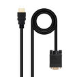 Cable Conversor Nanocable HDMI > VGA 1.8 M Negro image number null