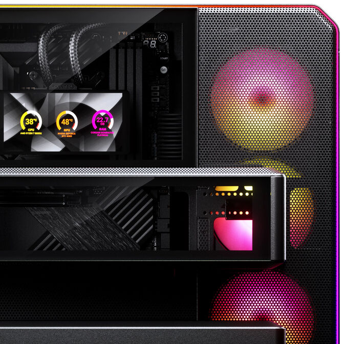 Caja ATX Phanteks EX5 MAX DRGB Negra (Incluye AIO 360mm y Monitor LCD 6") image number 12