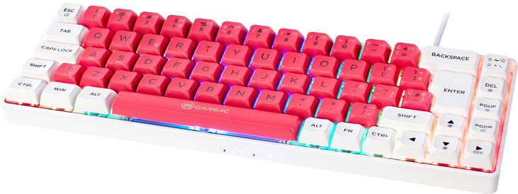 Teclado GAMIAC TKL69G SF, Kailh Blue, Blanco/Rosa - Mecánico (ES) image number 3