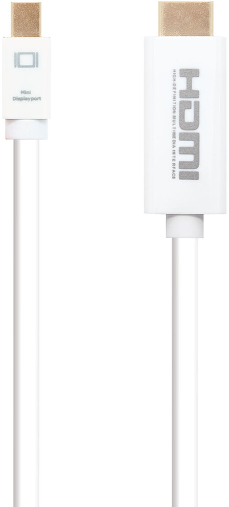 Cable Conversor NanoCable Mini DisplayPort/M para HDMI/M 2 M Blanco image number 1