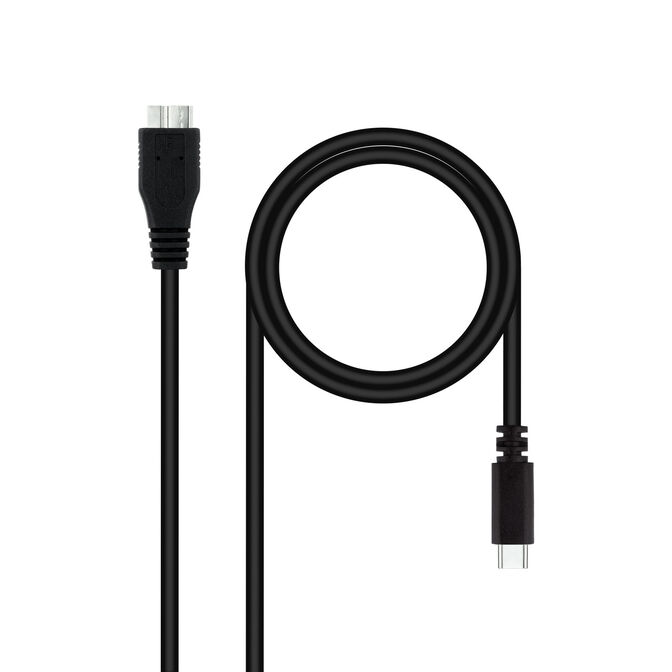 Cable USB 3.0 Nanocable USB-C/M-Micro USB-B/M 1 M Negro image number 0
