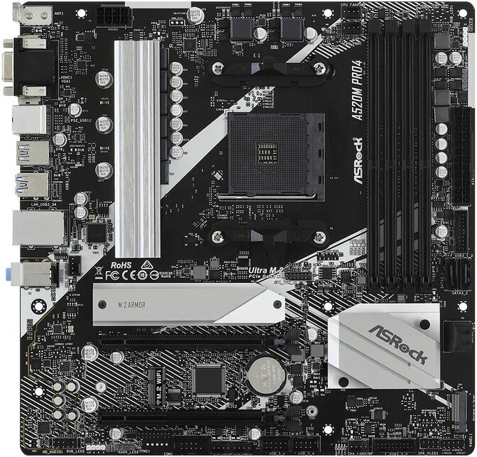Placa Base ASRock A520M Pro4 image number 1