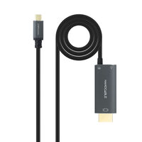 Cable Conversor Nanocable USB-C > HDMI 2.1 8K@60HZ USB-C PD 100W 1.8 M Negro