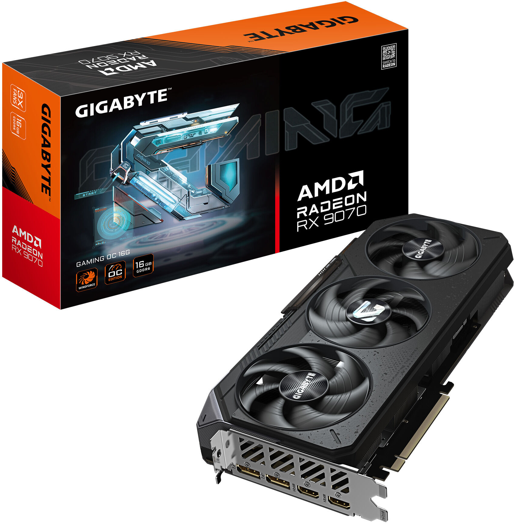 Tarjeta Gr&aacute;fica Gigabyte Radeon RX 9070 Gaming OC 16GB GDDR6