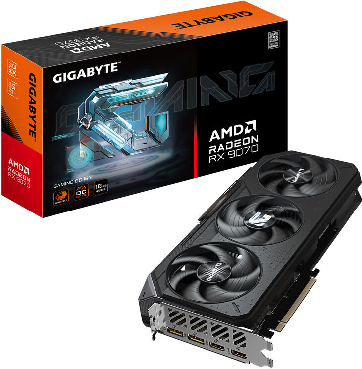 Tarjeta Gráfica Gigabyte Radeon RX 9070 Gaming OC 16GB GDDR6 image number 0