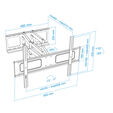 Soporte de Pared Tooq Tilt 6 Pivots 37" a 70" Max. 50kg Negro image number null