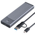 Caja Externa M.2 Ewent EW7022 USB-C 3.2 Gen2 NVMe Gris image number null
