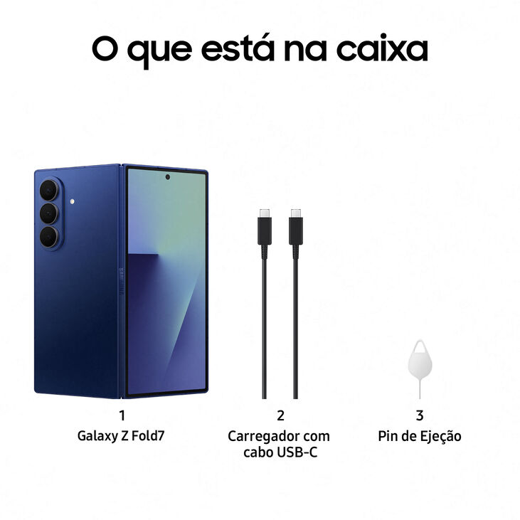 Smartphone Samsung Galaxy Z Fold 7 5G 8.0" (12 / 1TB) 120Hz Azul Oscuro image number 7