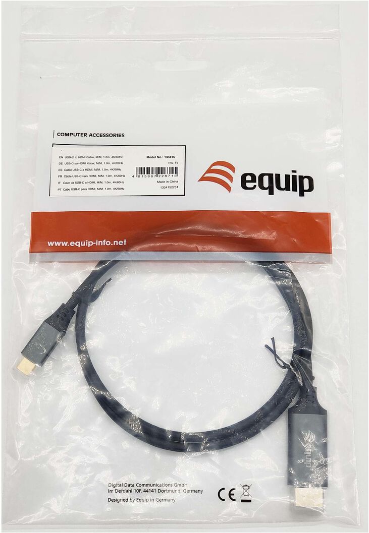 Cable Equip USB-C > HDMI M/M 1.0m 4K/60Hz image number 3