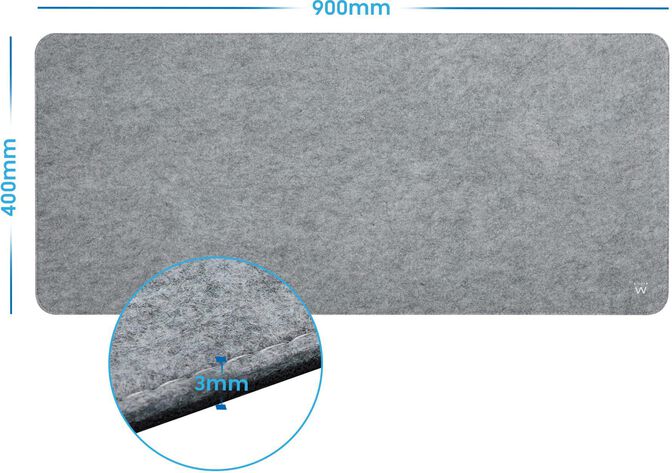 Mousepad Ewent EW3185 Office/Gaming XXL Feltro Gris image number 2
