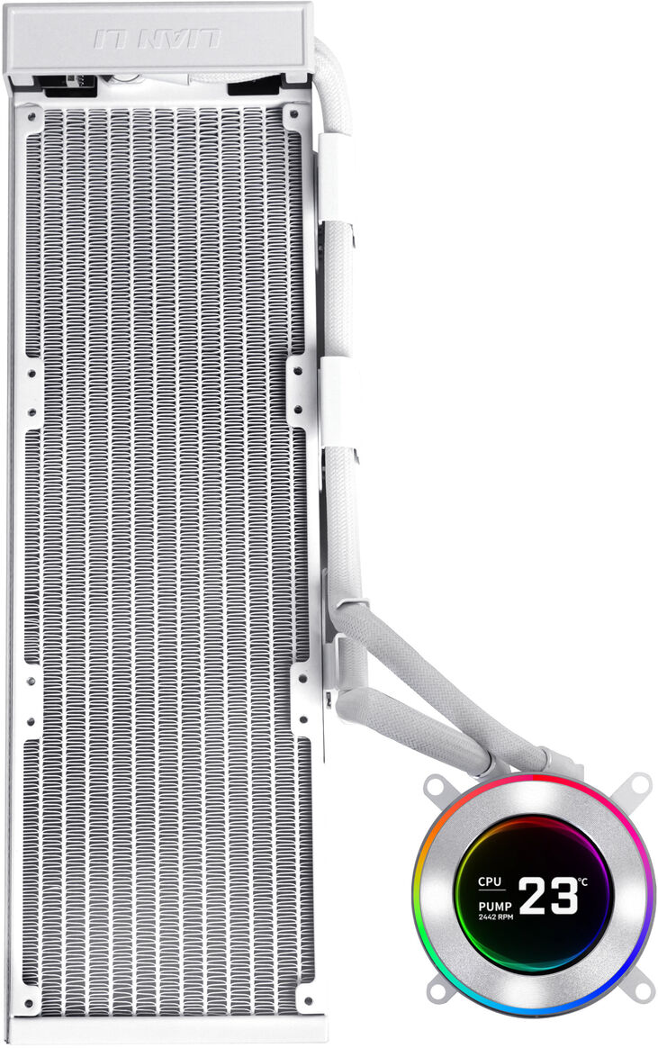 Kit Refrigeración Líquida CPU AIO Lian Li HydroShift II LCD 360 Blanco - 360mm S/Ventiladores image number 1
