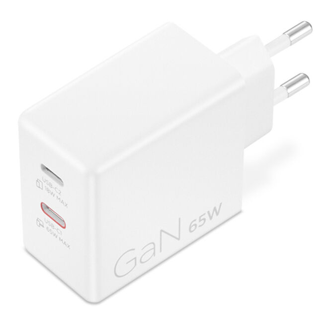 Caregador Lenovo de Parede USB-C 65W Dual GaN Branco + Cabo USB-C 1.5m image number 0