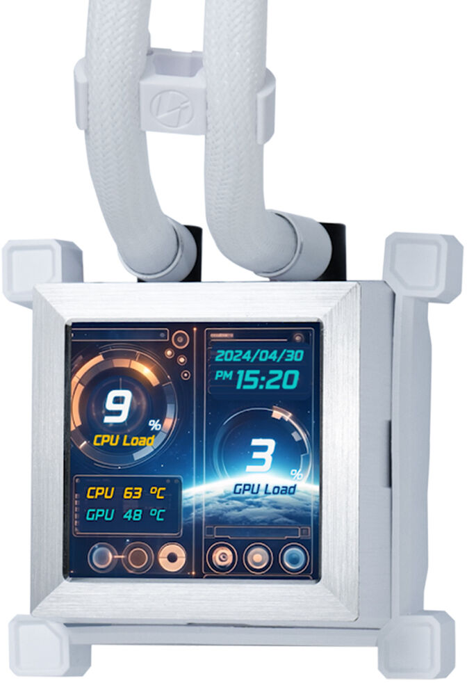 Kit Refrigeraci&oacute;n L&iacute;quida CPU AIO Lian Li HydroShift LCD 360S Blanco - 360mm image number 3