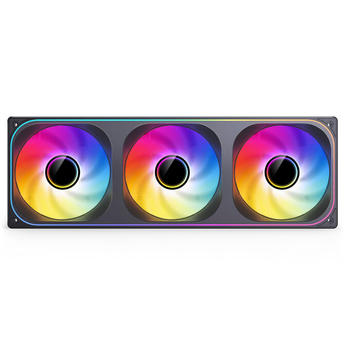 Ventilador Jonsbo ZB-360 RGB de Marco &Uacute;nico de Flujo Invertido Negros &ndash; Triple Ventilador 120mm (360mm) image number 5