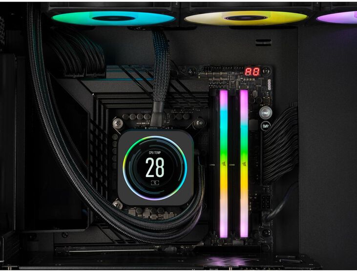Corsair Kit 32GB (2 x 16GB) DDR5 6000MHz Vengeance RGB Black CL36 (rev3) image number 1