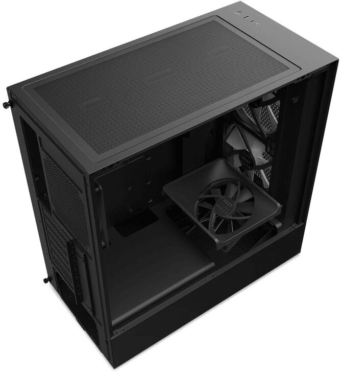 Torre ATX NZXT H5 Flow RGB Negro Cristal Templado image number 2