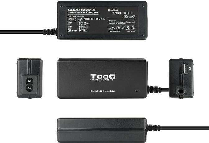 Cargador de Port&aacute;til Tooq 65W 1x USB Autom&aacute;tico image number 3