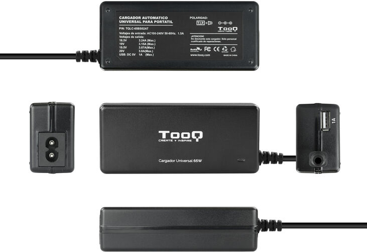 Cargador de Portátil Tooq 65W 1x USB Automático image number 3