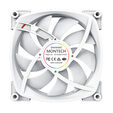 Ventilador Montech RX140 PWM ARGB PWM 140mm Blanco (Reversed Fan Blades) image number null