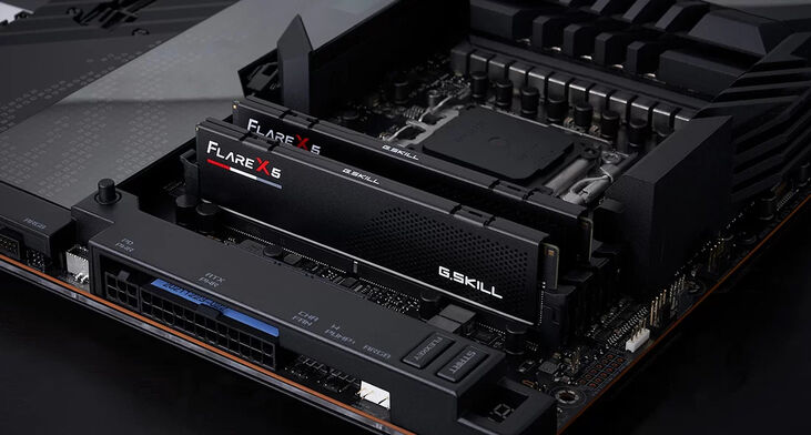 G.Skill Kit 32GB (2 x 16GB) DDR5 6000MHz Flare X5 EXPO CL32 Black - F5-6000J3238F16GX2-FX5 image number 3